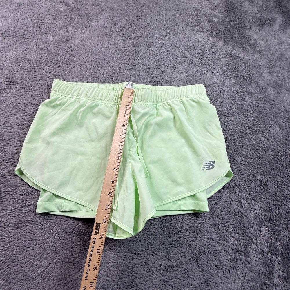 New Balance Womens M Lined Running Shorts Sea Foam Green Athletic Gym Workout - Picture 5 of 5